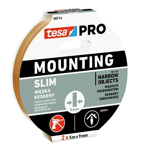 Tesa 66714-01 Rögzítőszalag Mounting Pro keskeny 2x 5mx9 mm