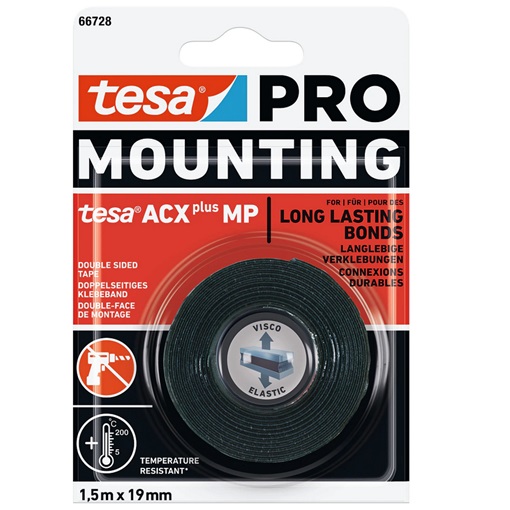Tesa 66728-04 Rögzítőszalag Mounting Pro ACX plus 1,5m/19mm KIFUTÓ