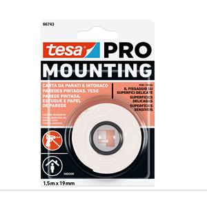 Tesa 66743-04 Rögzítőszalag Mounting Pro tapéta és vakolat 1,5m/19mm