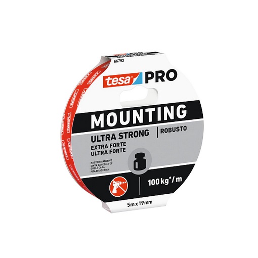 Tesa 66792-05 Ultra erős kétoldalas ragasztószalag Mounting Pro 5m/19mm