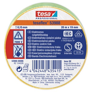 Tesa Szigetelőszalag zöld-sárga 20m/19mm