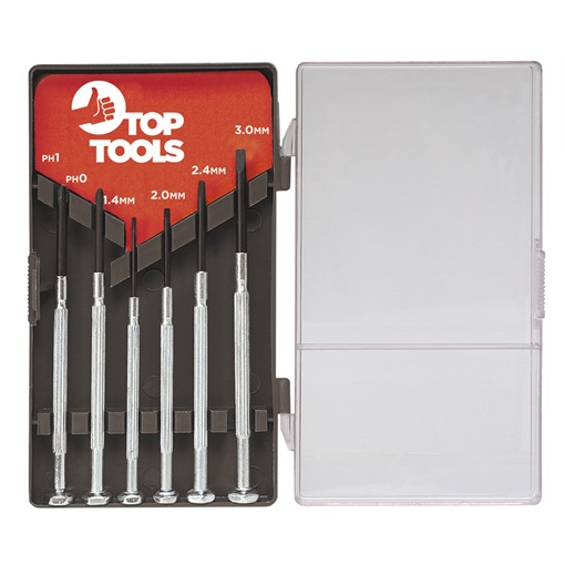 Top Tools 39D193 műszerész, precíziós csavarhúzó készlet 6db KIFUTÓ