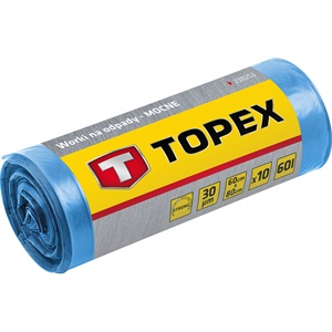 Topex 23B259 szemetesszák 240 l, kék, 10 db, nagyon erős, méretek:120x150 cm, vastagság: 45 mic, ldpe fólia