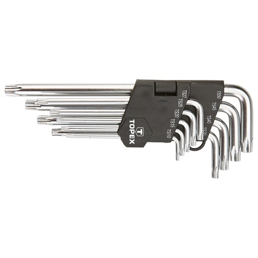 Topex 35D951 torx kulcs készlet ts10-50 9db,hosszú lyukas