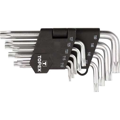 Topex 35D960 torx kulcs készlet 9db,t10-50