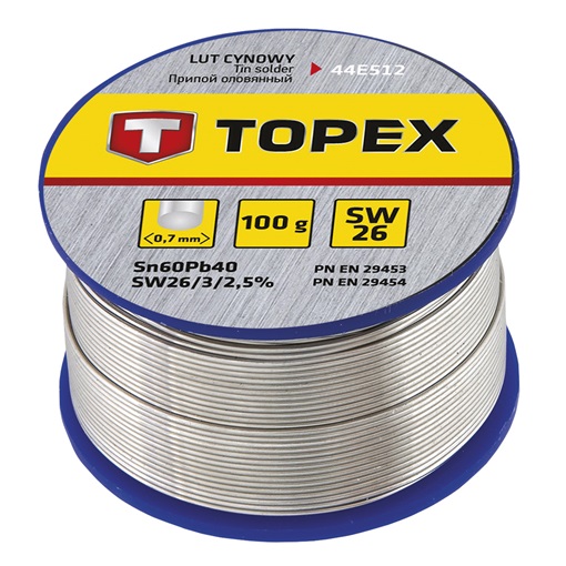 Topex 44E512 forrasztóón 0.7mm 100gr KIFUTÓ