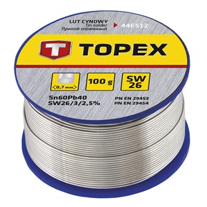 Topex 44E512 forrasztóón 0.7mm 100gr KIFUTÓ