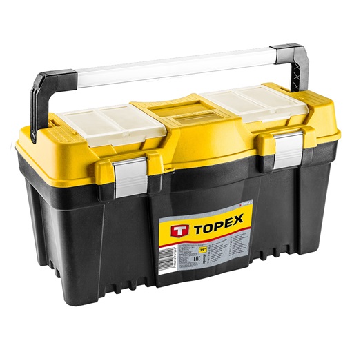 Topex 79R129 szerszámláda 25", alu fogantyúval, 60x29x33cm