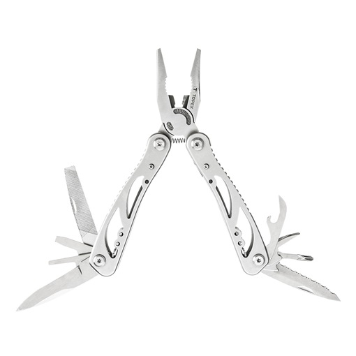 Topex 98Z058 multifunkciós szerszám, 9 funkció, silver, súly 222 g, nyitva/összecsukva: 165mm/105mm
