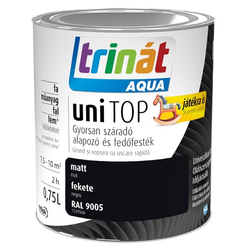 Trinát Aqua Unitop matt RAL 9005 fekete 0,75 L