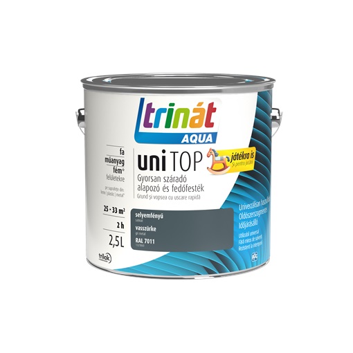 Trinát Aqua Unitop selyemfényű RAL 7011 vasszürke 2,5L