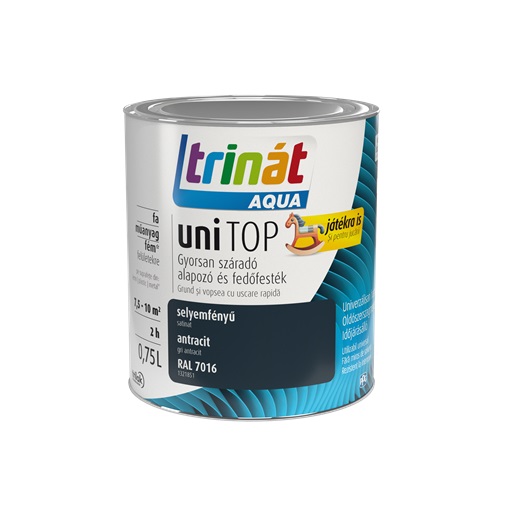 Trinát Aqua Unitop selyemfényű RAL 7016 antracit 0,75L