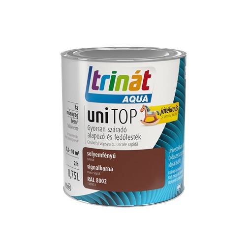 Trinát Aqua Unitop selyemfényű RAL 8002 signalbarna 0,75L