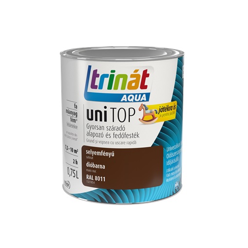 Trinát Aqua Unitop selyemfényű RAL 8011 dióbarna 0,75L
