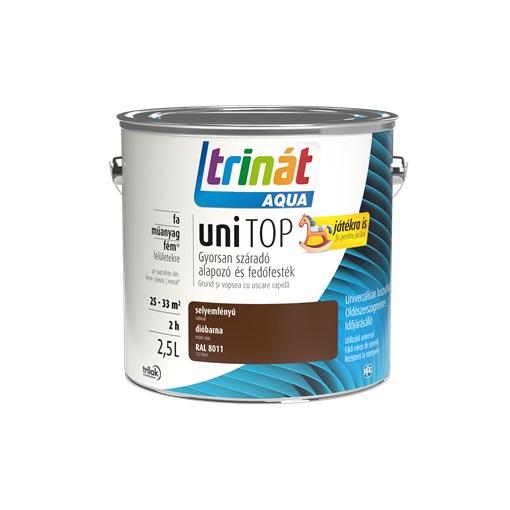 Trinát Aqua Unitop selyemfényű RAL 8011 dióbarna 2,5L