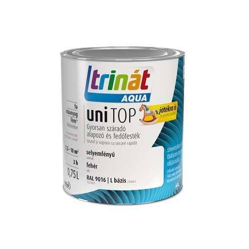 Trinát Aqua Unitop selyemfényű RAL 9016 fehér és L bázis 0,75L