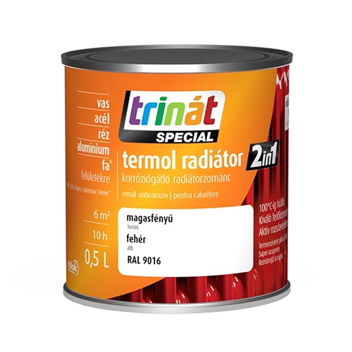 Trinát speciál termol radiátor zománc 2 in 1 100 fehér 0,5 L