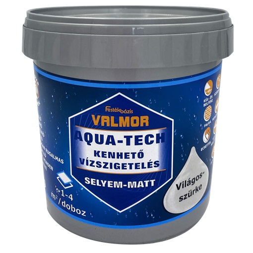 VALMOR Aqua-tech kenhető vízszigetelés világosszürke  1 kg
