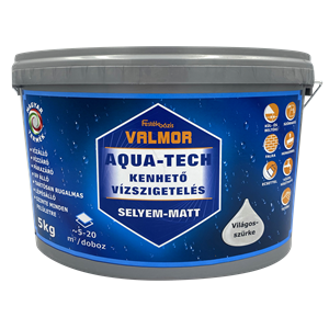 VALMOR Aqua-tech kenhető vízszigetelés világosszürke  5 kg