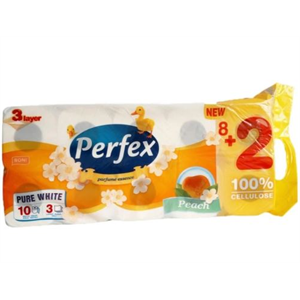 VA WC papír Perfex 8+2 tek. 3 rét. barack