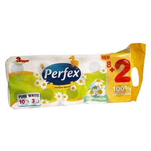 VA WC papír Perfex 8+2 tek. 3 rét. kamilla