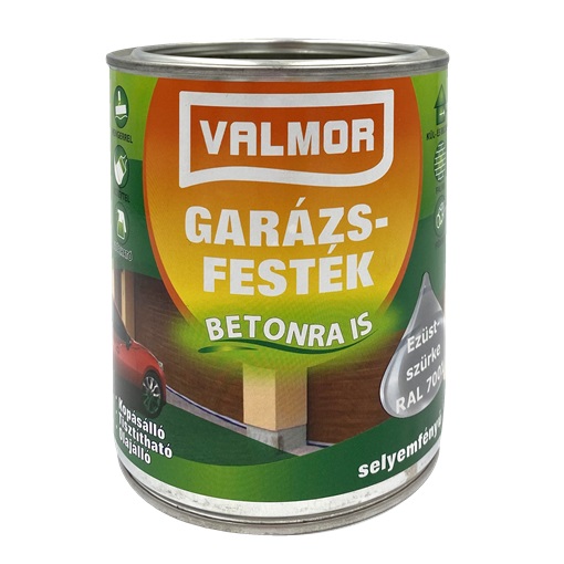 Valmor Garázsfesték ezüstszürke RAL7001 0,75 L ext.érdesített