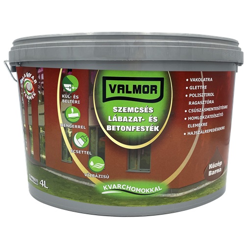 Valmor Szemcsés Lábazat- és Betonfesték középbarna 4 L