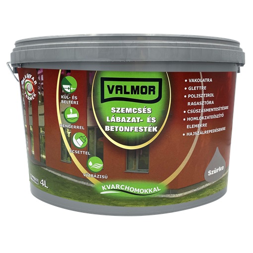 Valmor Szemcsés Lábazat- és Betonfesték szürke 4 L