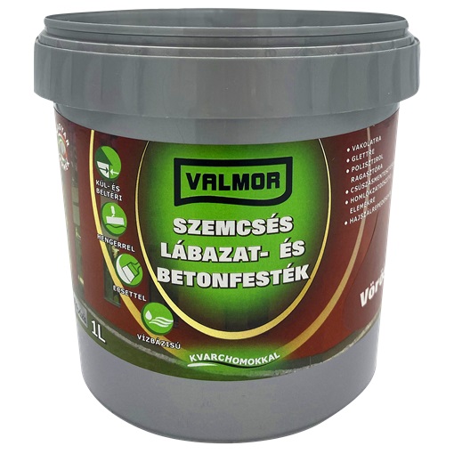 Valmor Szemcsés Lábazat- és Betonfesték vörös 1 L