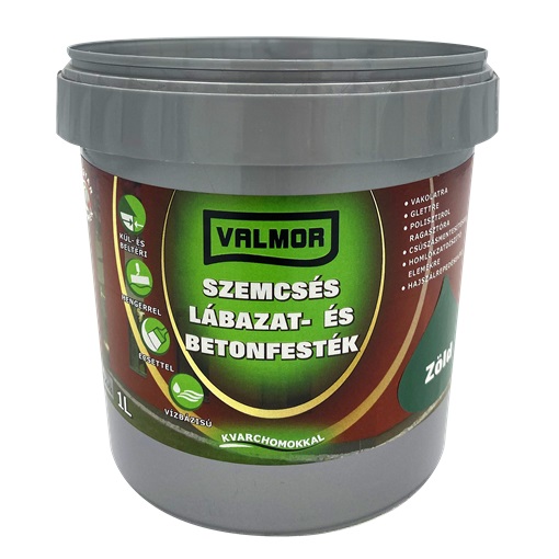 Valmor Szemcsés Lábazat- és Betonfesték zöld 1 L