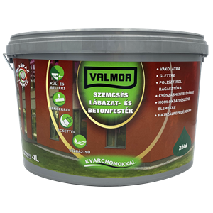 Valmor Szemcsés Lábazat- és Betonfesték zöld 4 L