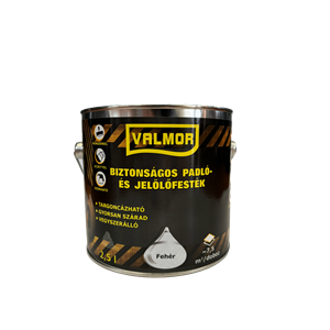 Valmor biztonságos padló- és jelölőfesték fehér  2,5 L