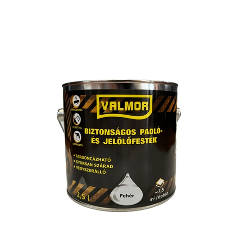 Valmor biztonságos padló- és jelölőfesték fehér  2,5 L