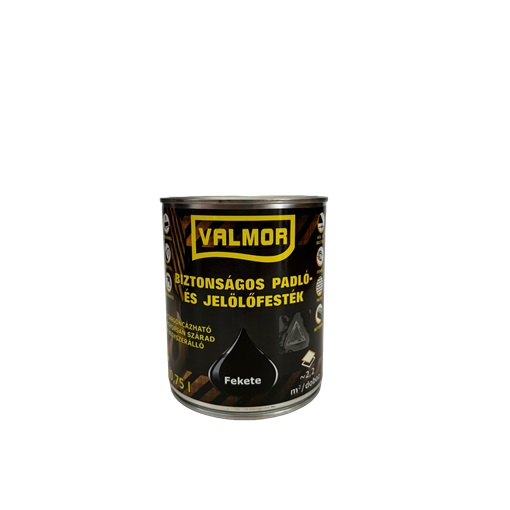 Valmor biztonságos padló- és jelölőfesték fekete  0,75 L