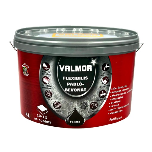 Valmor flexibilis padlóbev. fekete 4 L