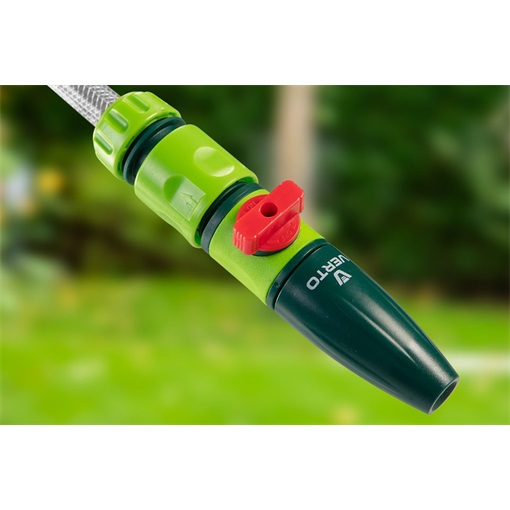 Verto 15G891 Autómata tömlődob, 20 m locsolótömlő + 2 m csatlakozó tömlő, 10 bar, PP ház, PVC tömlő, falra szerelhető