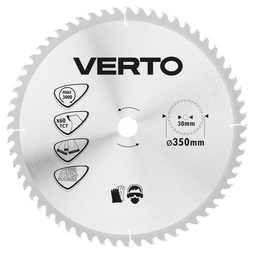 Verto 61H144 körfűrészlap 350x30, z60