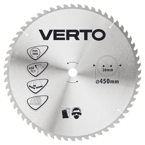 Verto 61H150 körfűrészlap 450x30, z61