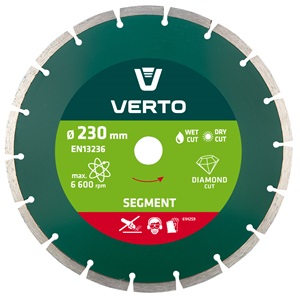 Verto 61H2S9 gyémánt vágókorong 230mm szegmentált KIFUTÓ