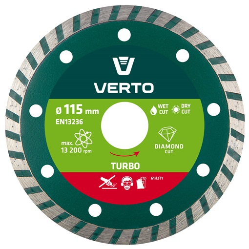 Verto 61H2T1 gyémánt vágókorong 115mm turbo KIFUTÓ