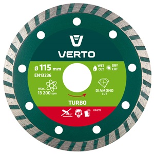 Verto 61H2T1 gyémánt vágókorong 115mm turbo KIFUTÓ