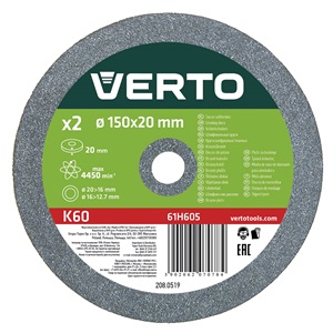 Verto 61H605 köszörűkorong 150mm 2 db